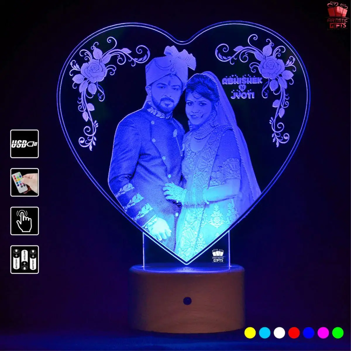 Love personal photo lamp