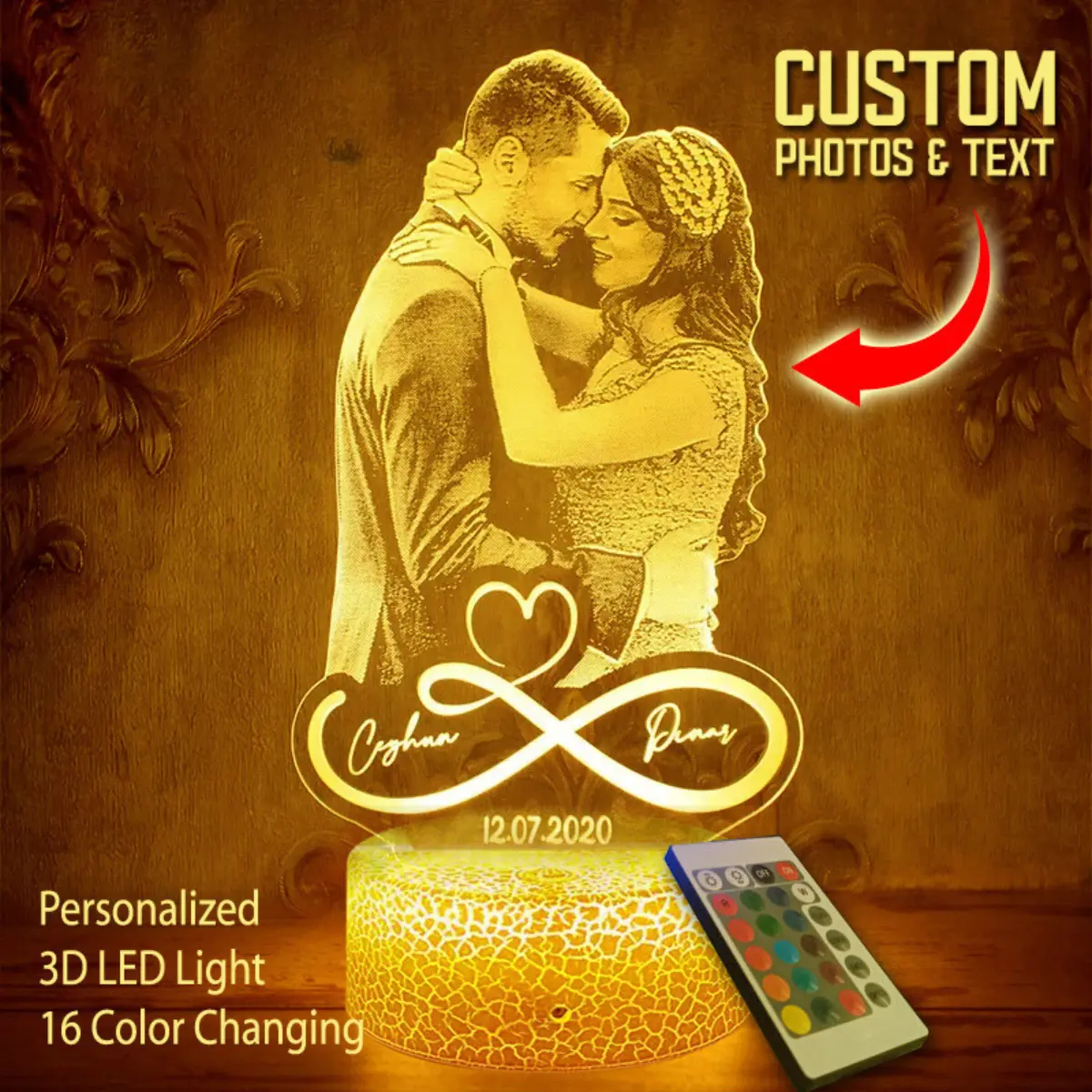 Center Love personal photo lamp - Image 3
